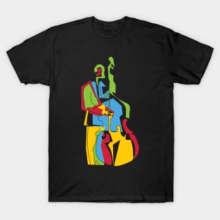 Bassist Colorful Pop Art Style T-Shirt